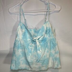 NWT Venus Camisole Tank Women's Size 6 Light Blue White Tie Dye‎ Spaghetti Strap